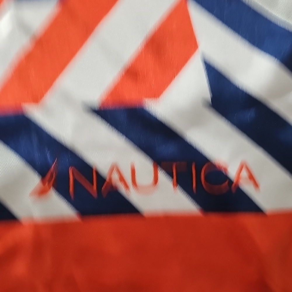 Nautica Orange and Blue Chevron Scarf - Picture 3 of 9